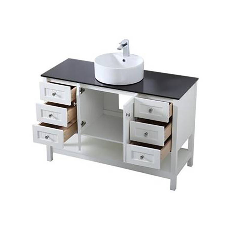 Marble Bathroom Vanity With Cuntertop Sink Solid Wood +MDF 48 Inch